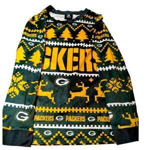 Green Bay Packers Men's Pajamas - Green & Yellow - Size M
